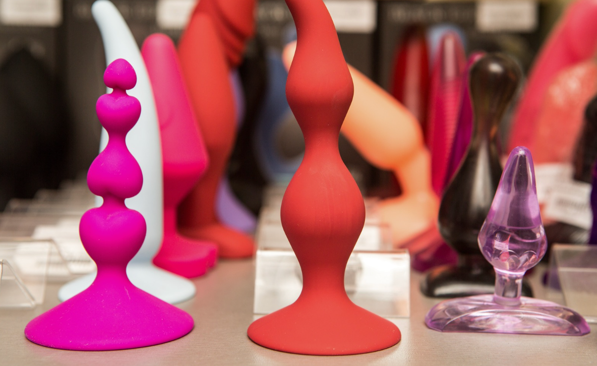 Selection of sex toys at a store