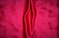 Image of sheets scrunched up in the shape of a vulva