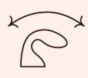 Icon showing the Dollop with an arrow to demonstrate that it can be bended and positioned
